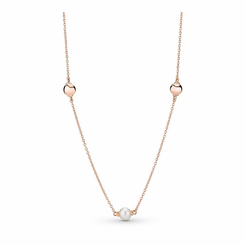 Pandora Australia Contemporary Pearls Necklace - Pandora Rose™ | KBQPMJ175